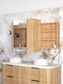 LED Newport 1500(W)x750(H) Woodland Oak Shaving Cabinet - Premium Edition