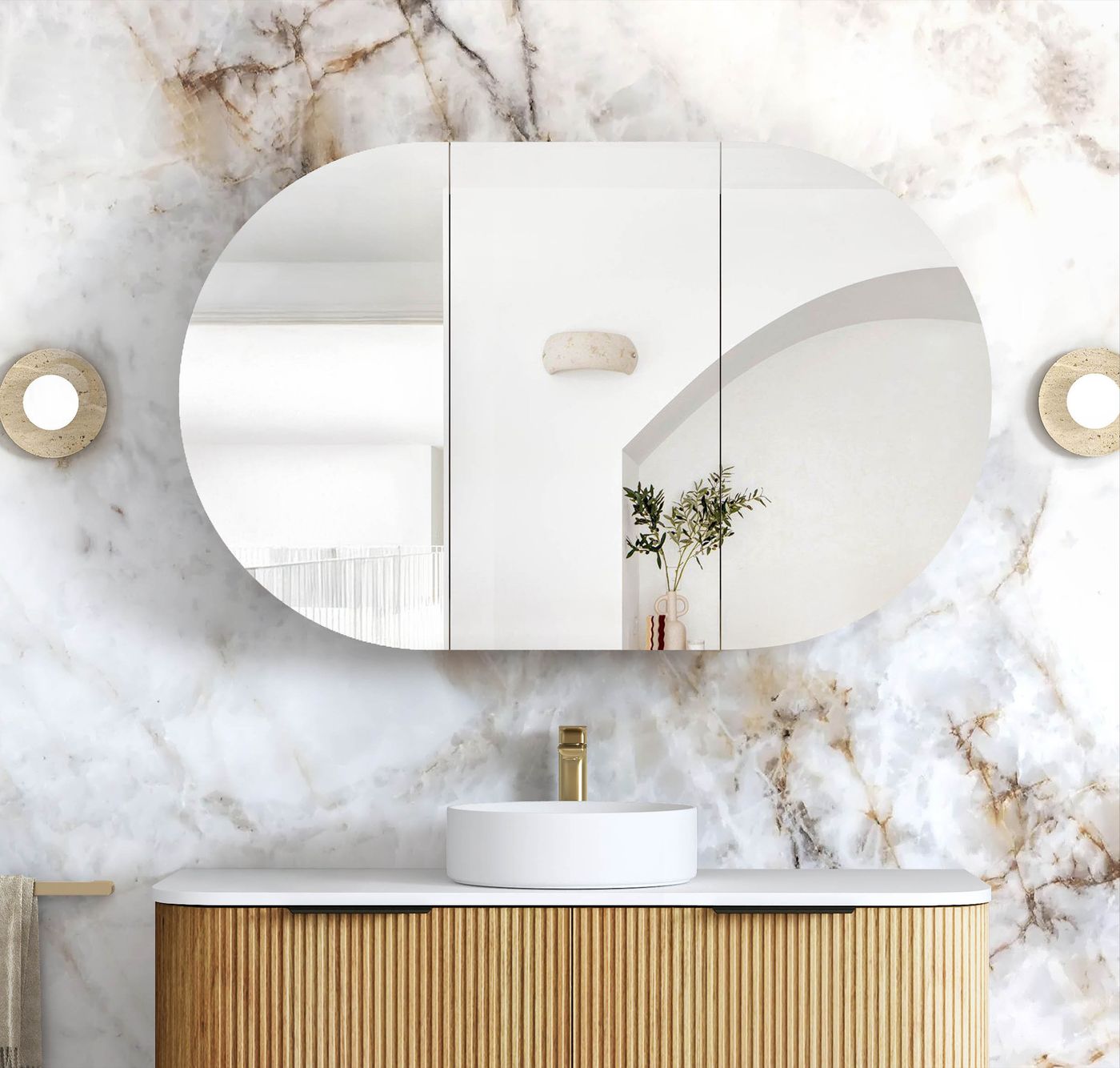 Bondi 1200x750 Woodland Oak Shaving Cabinet