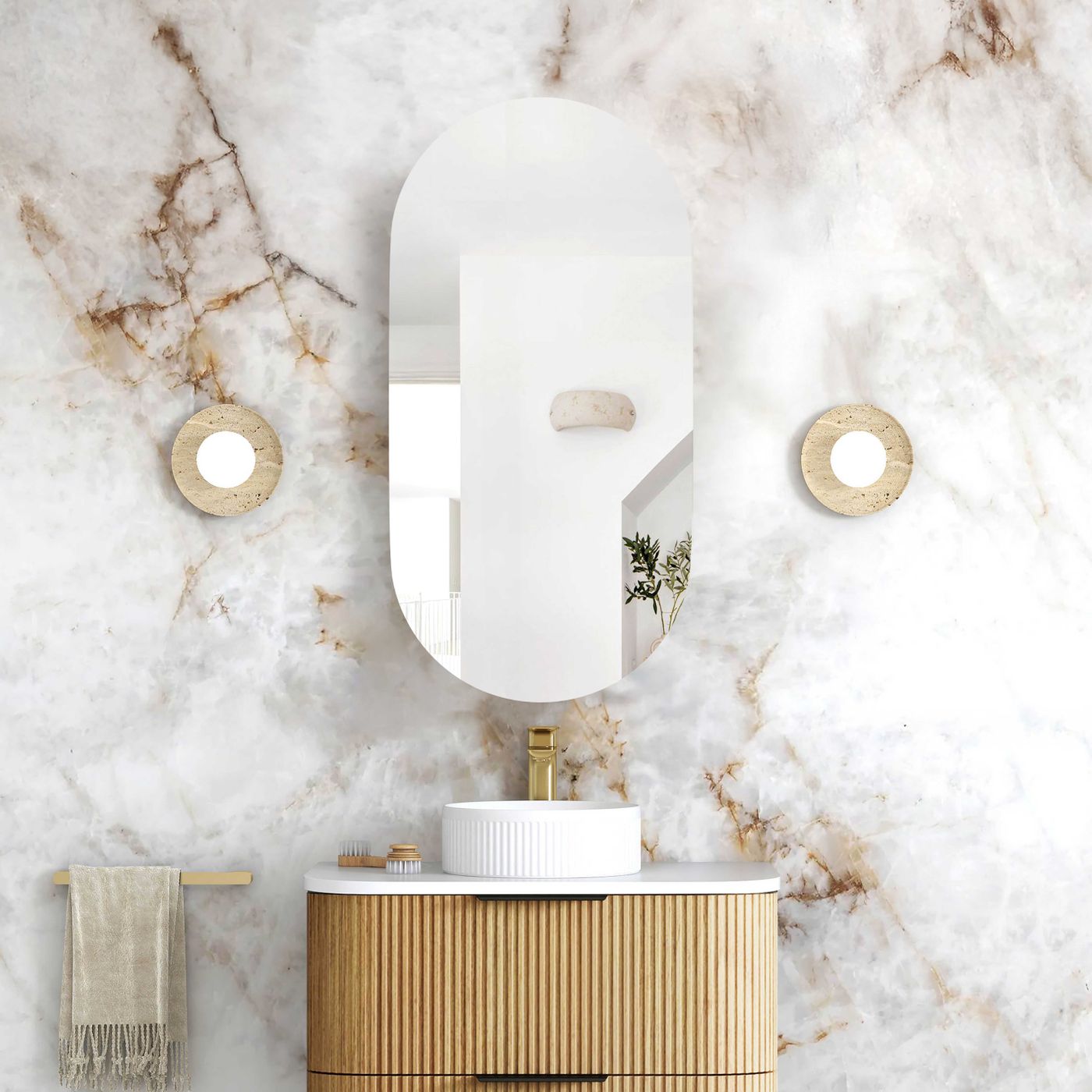 Noosa 900x450 Woodland Oak Shaving Cabinet