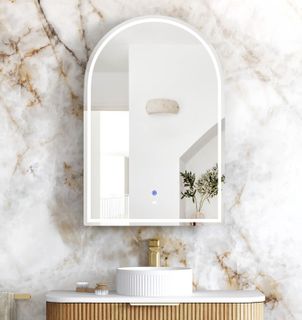 LED Archie 900(H)x600(W) Woodland Oak Shaving Cabinet - Premium Edition