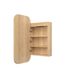 LED Newport 900(H)x450(W) Woodland Oak Shaving Cabinet - Premium Edition