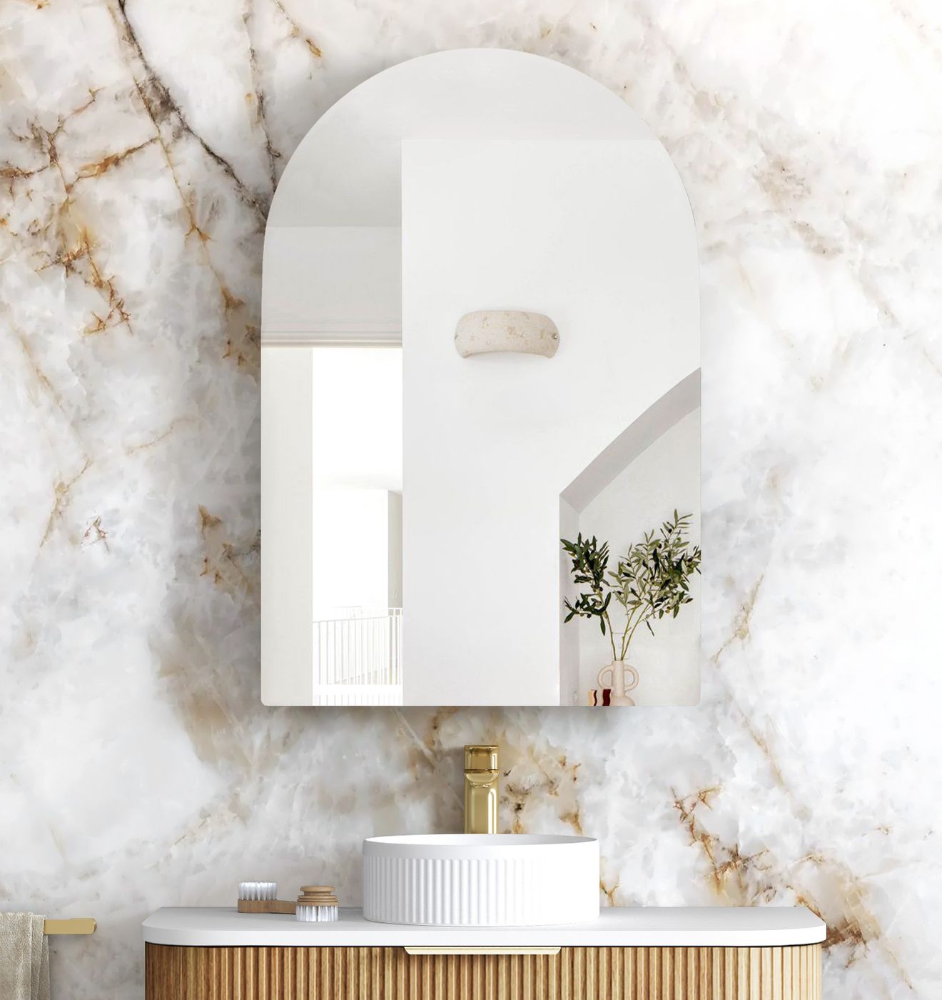 Archie 900mm Woodland Oak Shaving Cabinet