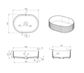 Havana Oval Fluted Solid Surface 480x345x140 Matte White Basin NF