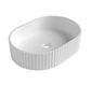 Havana Oval Fluted Solid Surface 480x345x140 Matte White Basin NF