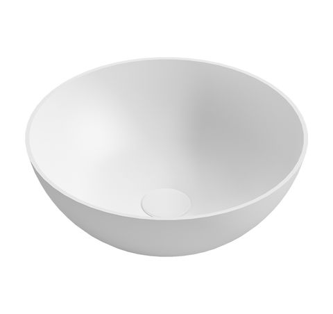 London Solid Surface 400x400x150 Matte White Basin NF