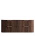 Havana 1500mm Sable Walnut Fluted Wall Hung Curve Vanity with Chloe Silk Top