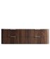 Havana 1800mm Sable Walnut Fluted Wall Hung Curve Vanity with Chloe Silk Top