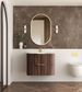 Havana 750mm Sable Walnut Fluted Wall Hung Curve Vanity with Chloe Silk Top