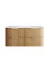 Havana 1200mm Woodland Oak Fluted Wall Hung Curve Vanity with Chloe Silk Top