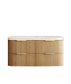 Havana 1200mm Woodland Oak Fluted Wall Hung Curve Vanity with Sand Dune Top