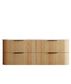 Havana 1500mm Woodland Oak Fluted Wall Hung Curve Vanity with Chloe Silk Top