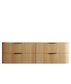 Havana 1800mm Woodland Oak Fluted Wall Hung Curve Vanity with Chloe Silk Top