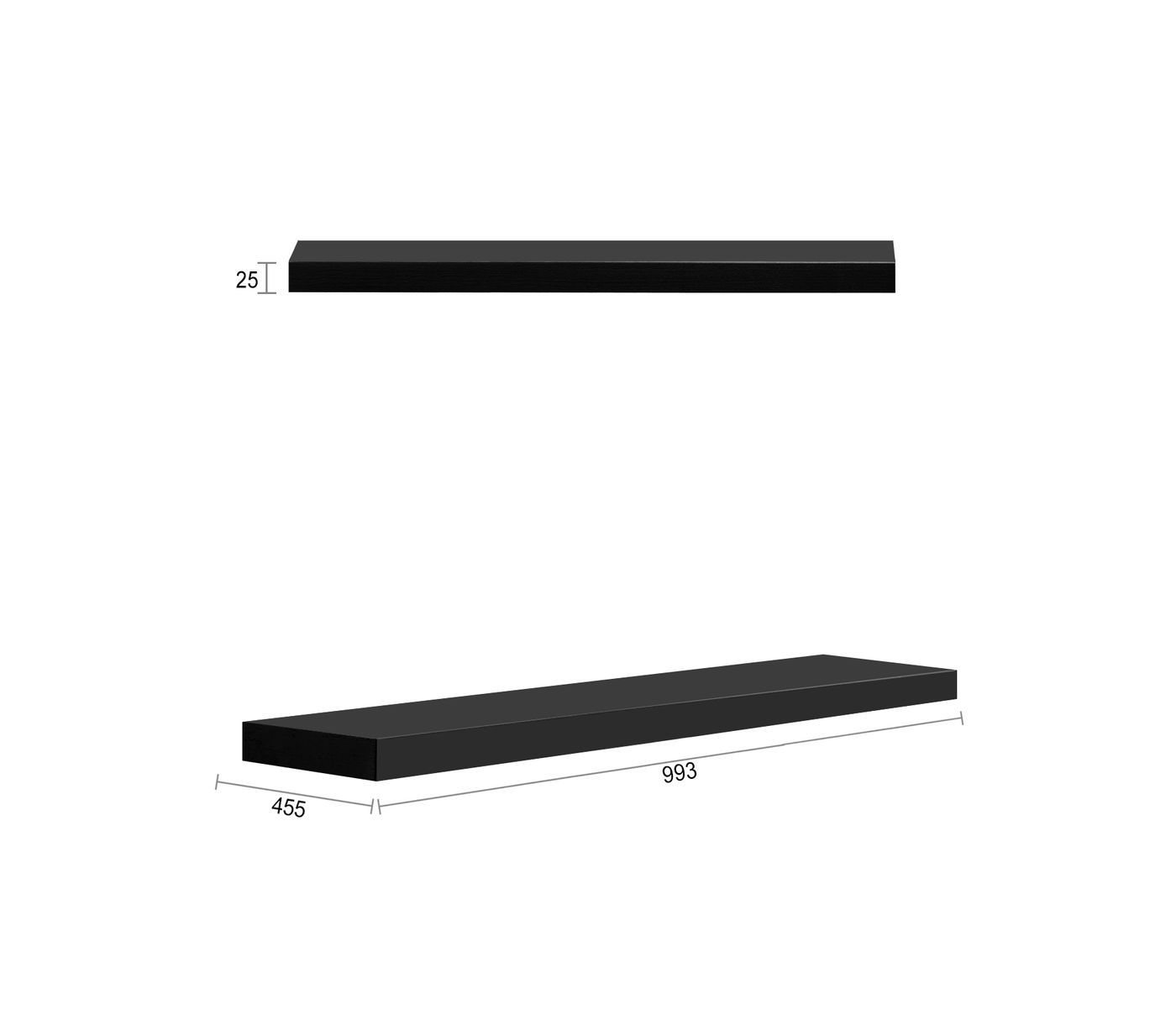 Marlo 997X450X25 Matte Black Leg Panel