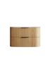 Havana 900mm Woodland Oak Fluted Wall Hung Curve Vanity with Chloe Silk Top