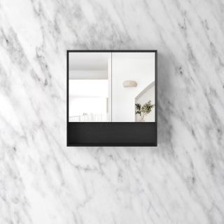 Byron 750x800 Black Oak Shaving Cabinet