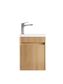 Mini Ensuite Vanity 400mm Woodland Oak Fluted Vanity (with Basin)