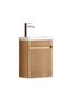 Mini Ensuite Vanity 400mm Woodland Oak Fluted Vanity (with Basin)