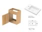 Mini Ensuite Vanity 400mm Woodland Oak Fluted Vanity (with Basin)