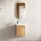 Mini Ensuite Vanity 400mm Woodland Oak Fluted Vanity (with Basin)