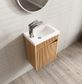 Mini Ensuite Vanity 400mm Woodland Oak Fluted Vanity (with Basin)
