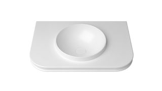 Havana English Edge 750x500x50  Matte White with Round Basin Top