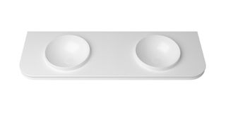 Havana English Edge 1500x500x50  Matte White with Round Basin Top