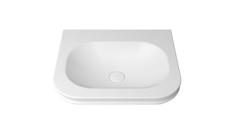 Havana English Edge 600x500x50  Matte White with Soft Square Basin Top