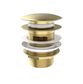 Mushroom Bath Pull Out Popup Waste Overflow Brushed Gold