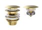 Mushroom Bath Pull Out Popup Waste Overflow Brushed Gold