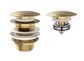 Mushroom Bath Pull Out Popup Waste Overflow Argent Gold