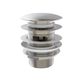 Mushroom Bath Pull Out Popup Waste Overflow Brushed Nickel