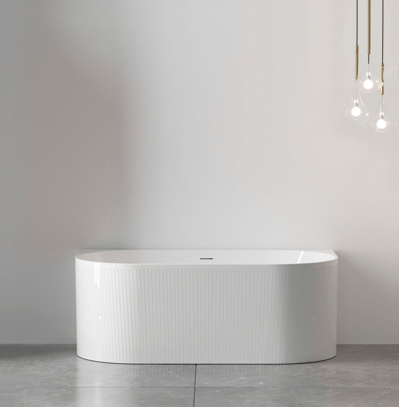 Attica Noosa 1500 Gloss White BTW Multi-fit Bath with Overflow