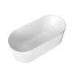 Attica Havana 1500 Gloss White Fluted Bath with Overflow