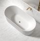Attica Havana 1500 Matte White Fluted Bath with Overflow