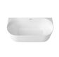 Attica Havana 1700 Gloss White BTW Multi-fit Fluted Bath with Overflow