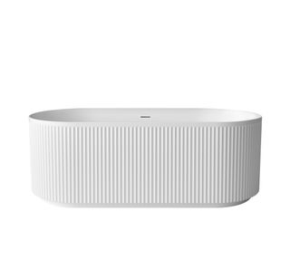 Attica Havana 1700 Matte White Fluted Bath with Overflow