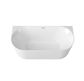 Attica Havana 1500 Gloss White BTW Multi-fit Fluted Bath with Overflow