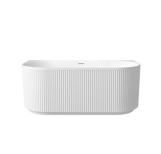 Attica Havana 1500 Matte White BTW Multi-fit Fluted Bath with Overflow