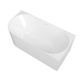 Attica Havana Right Corner 1500 Gloss White Fluted Bath with Overflow