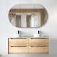 Byron 1200mm Natural Oak Wall Hung Cabinet Only Double Bowl
