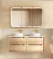 Byron 1200mm Natural Oak Wall Hung Cabinet Only Double Bowl
