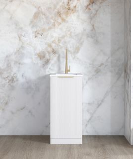 Mini Laundry 430mm Bondi White with Pure White Top