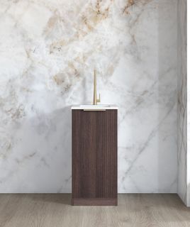 Mini Laundry 430mm Havana Sable Walnut with Pure White Top