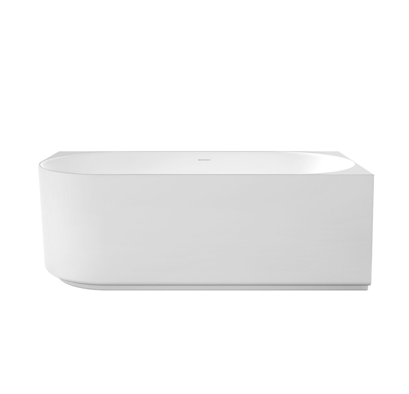 Attica Celine Right Corner 1500 Matte White Bath with Overflow