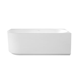 Attica Celine Right Corner 1500 Matte White Bath with Overflow