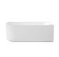Attica Celine Right Corner 1500 Matte White Bath with Overflow