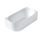 Attica Celine Right Corner 1500 Matte White Bath with Overflow