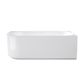 Attica Celine Right Corner 1500 Gloss White Bath with Overflow