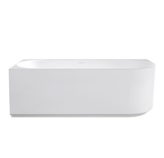 Attica Celine Left Corner 1700 Matte White Bath with Overflow