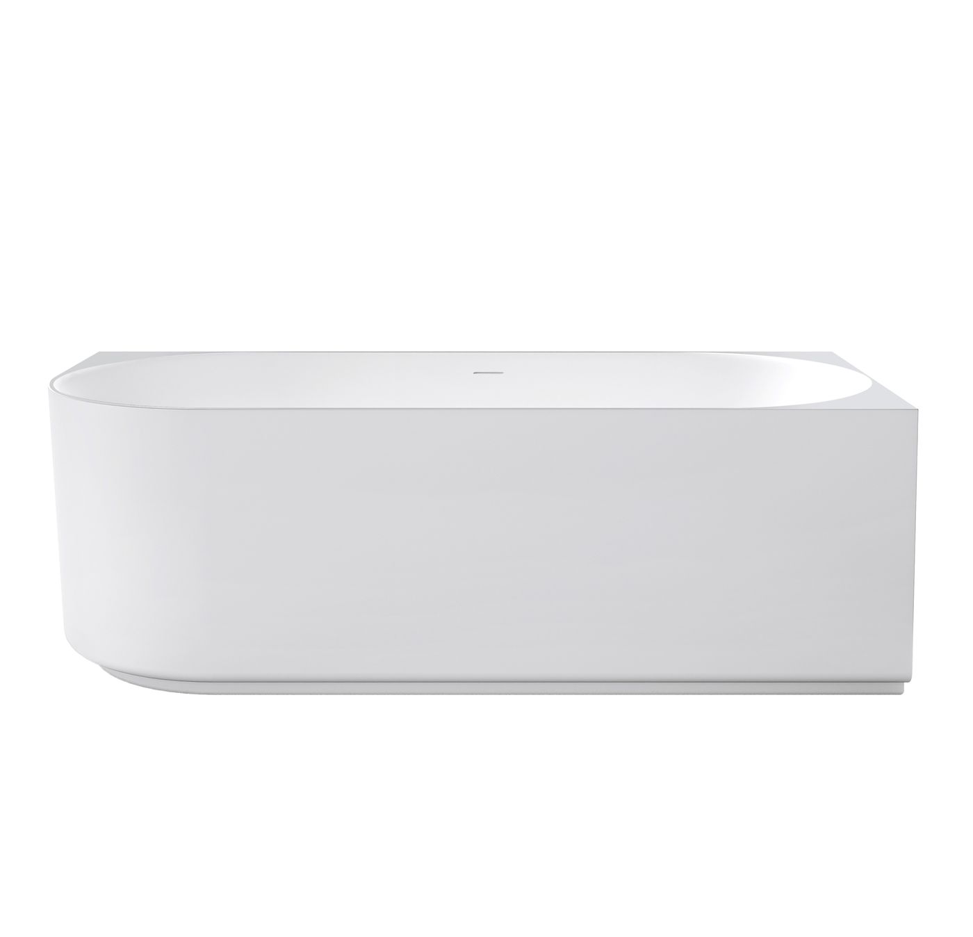 Attica Celine Right Corner 1700 Matte White Bath with Overflow